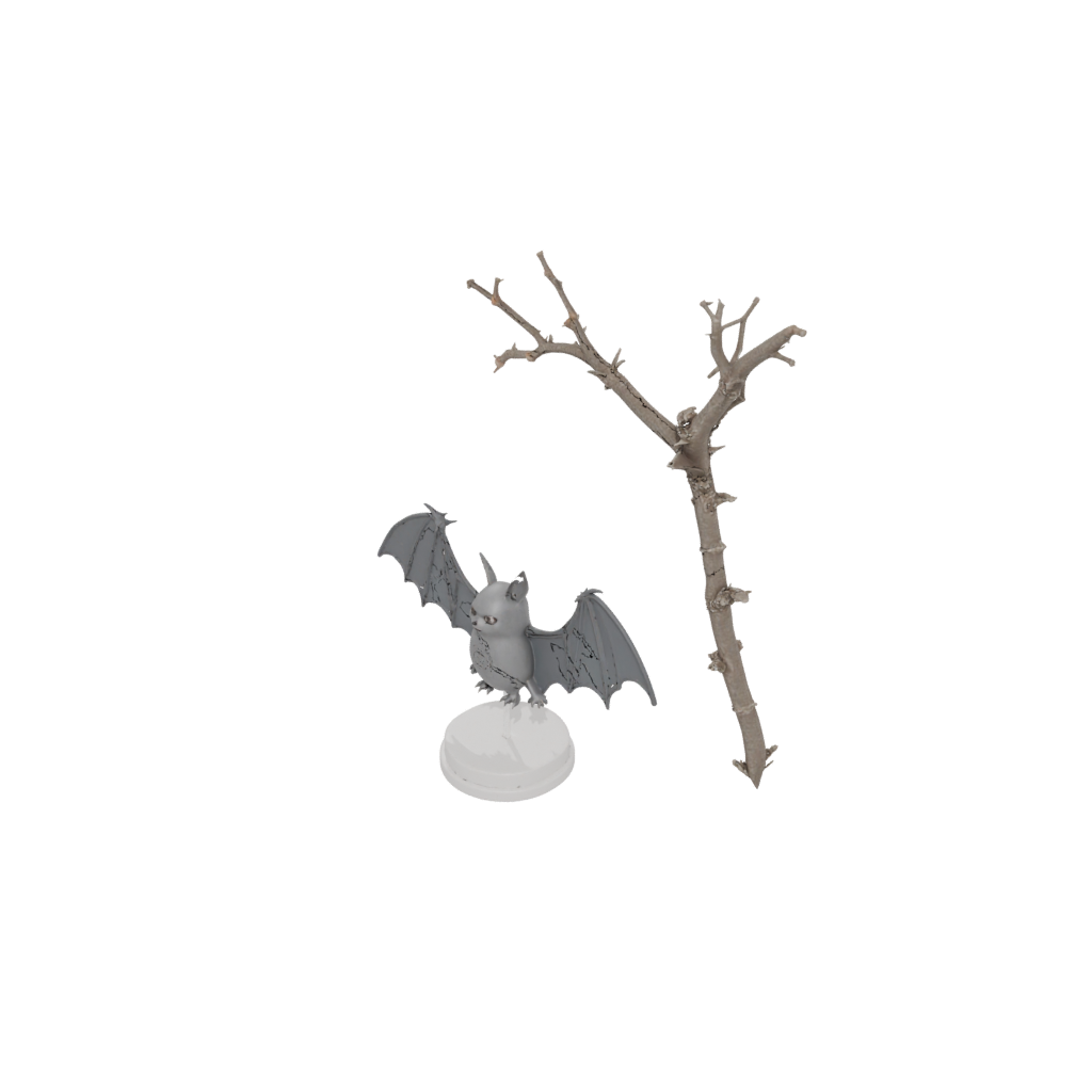 Mini Modern Bat Ornament — seasonal 3D print model, STL