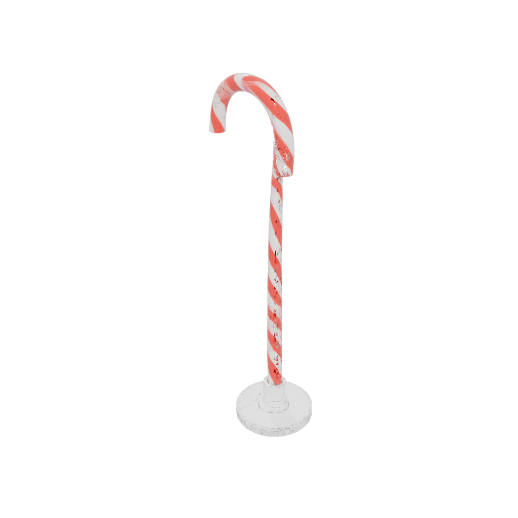 Mini Modern Candy Cane Hook Pair — seasonal 3D print model, STL