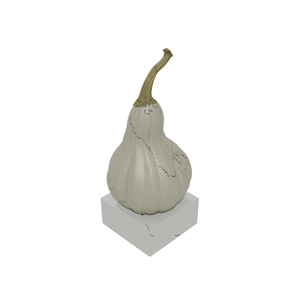 Mini Modern Carved Gourd Figure — seasonal 3D print model, STL