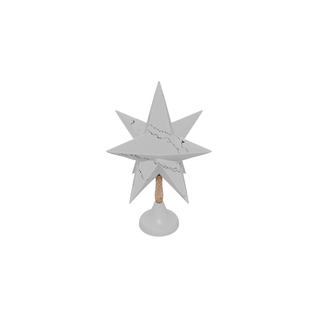 Mini Modern Christmas Tree Topper Star — seasonal 3D print model, STL