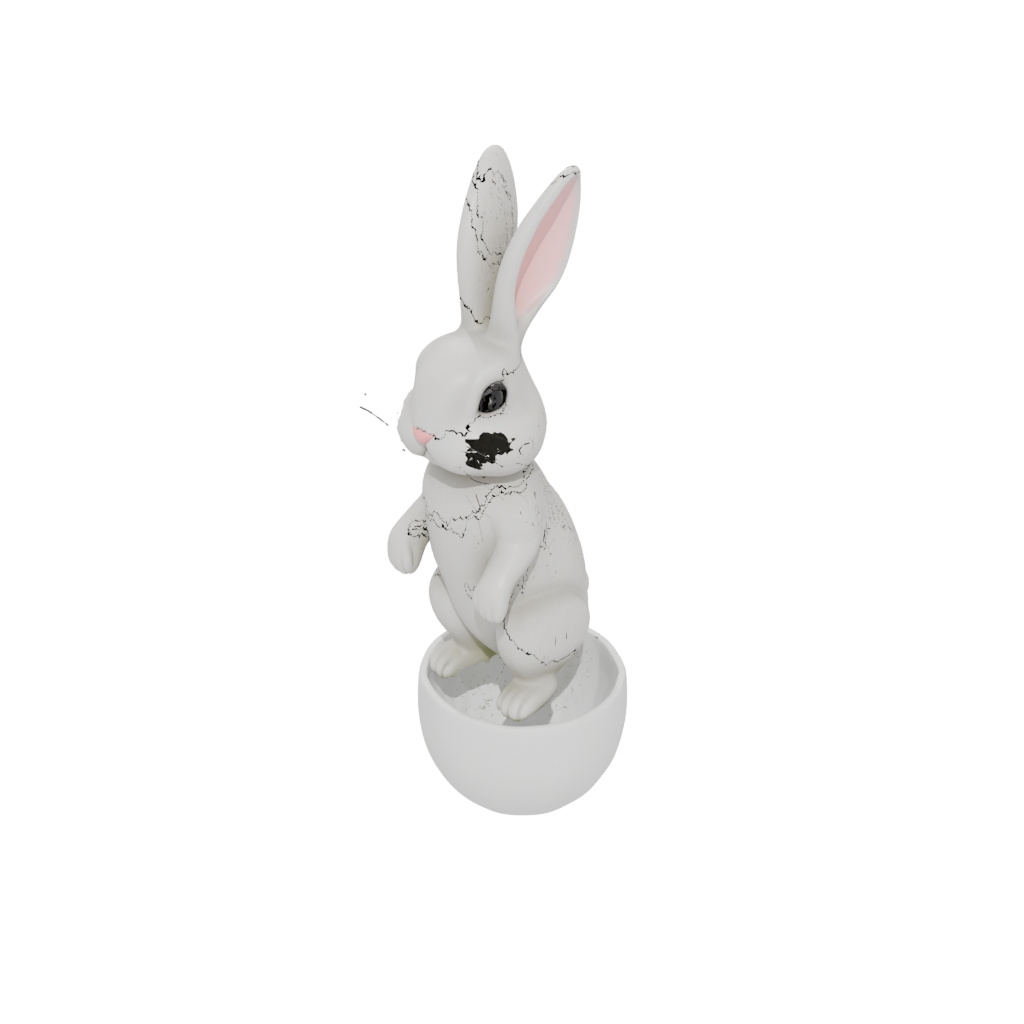 Mini Modern Egg Cup Bunny — seasonal 3D print model, STL