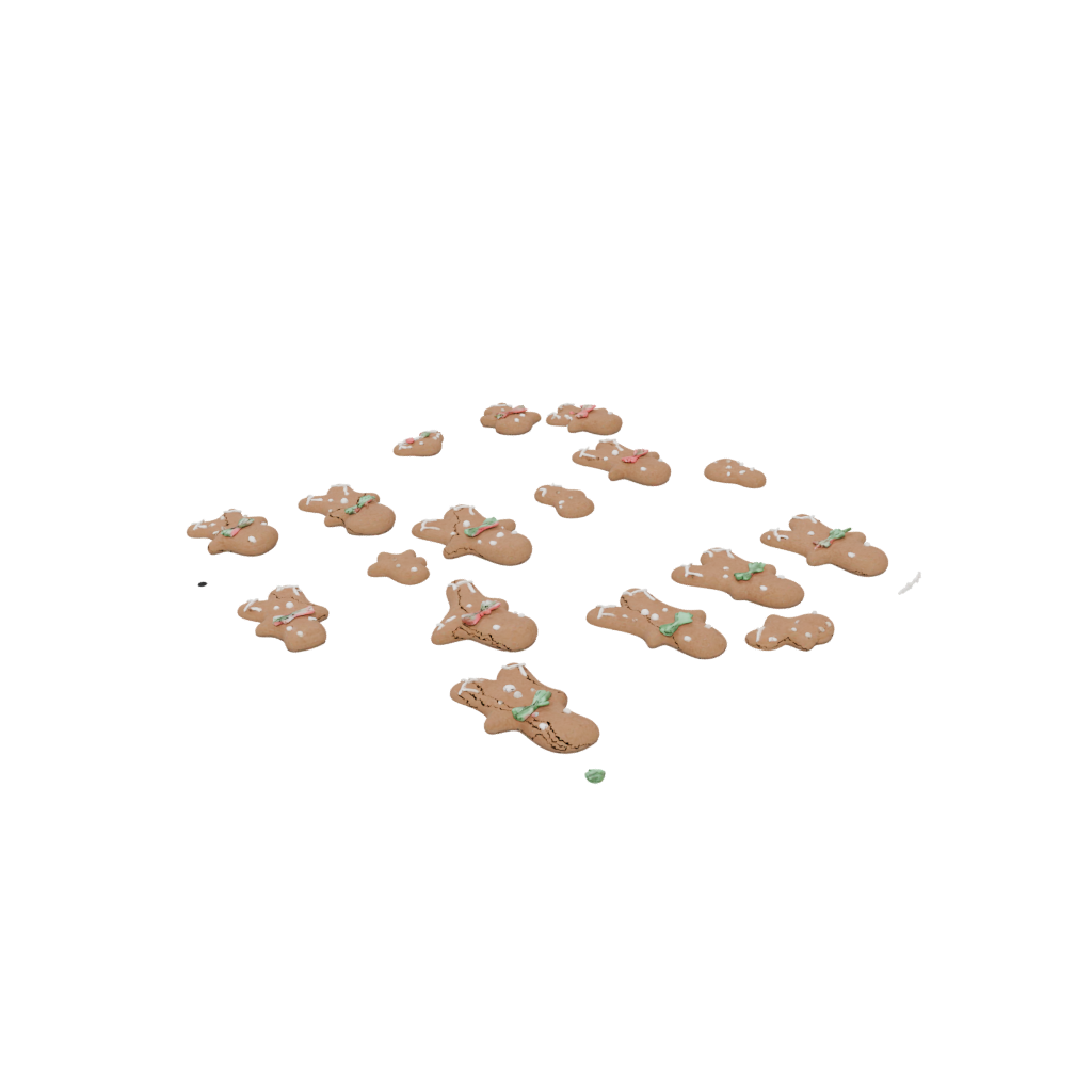 Mini Modern Gingerbread Person Figure — seasonal 3D print model, STL
