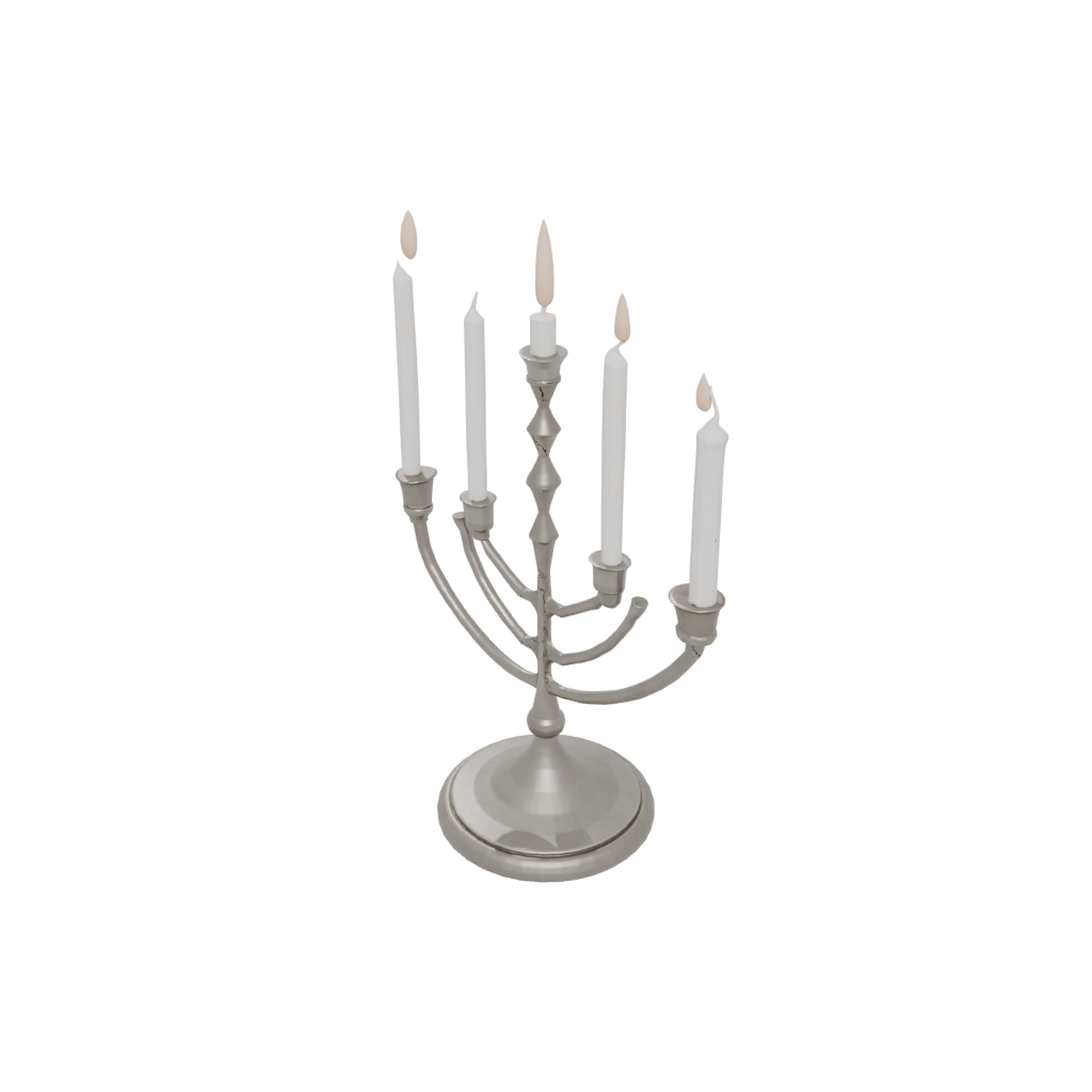 Mini Modern Menorah Candle Stand — seasonal 3D print model, STL