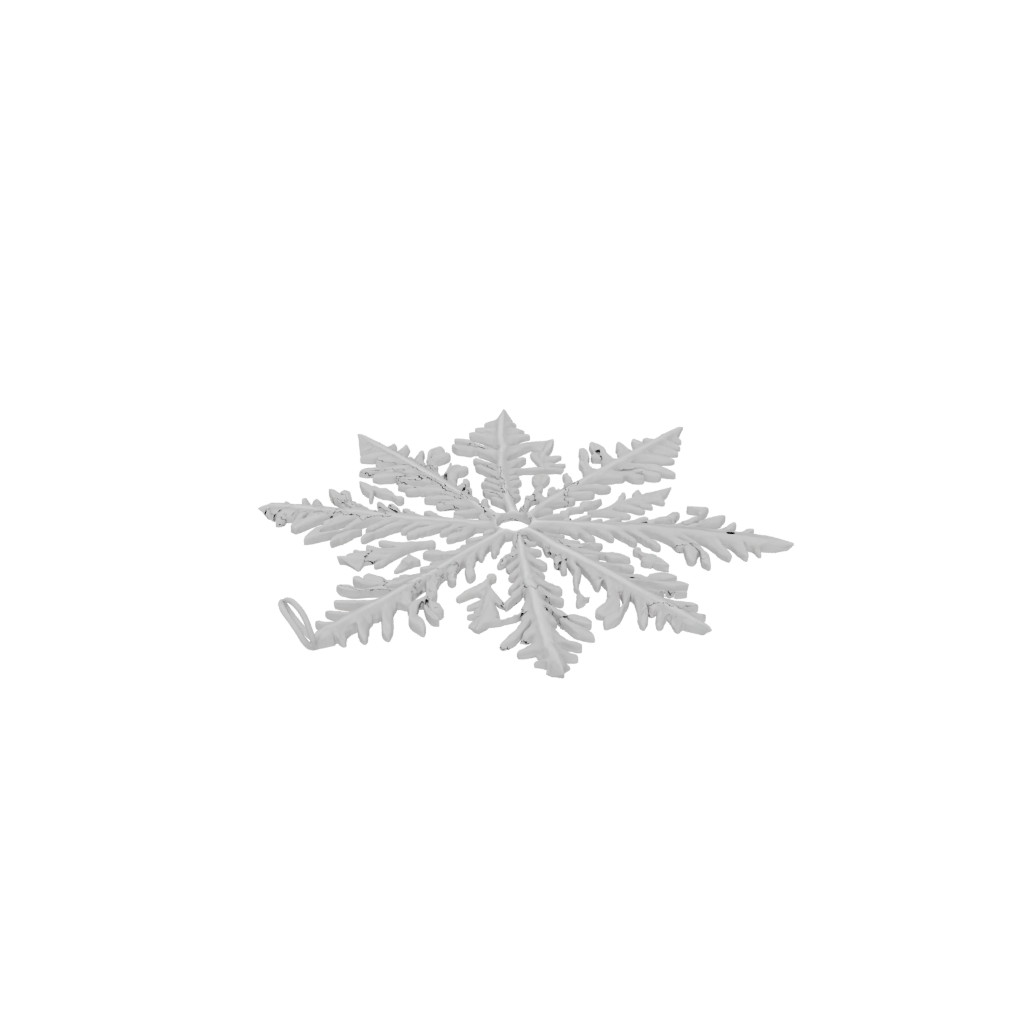 Mini Modern Ornate Snowflake Ornament — seasonal 3D print model, STL