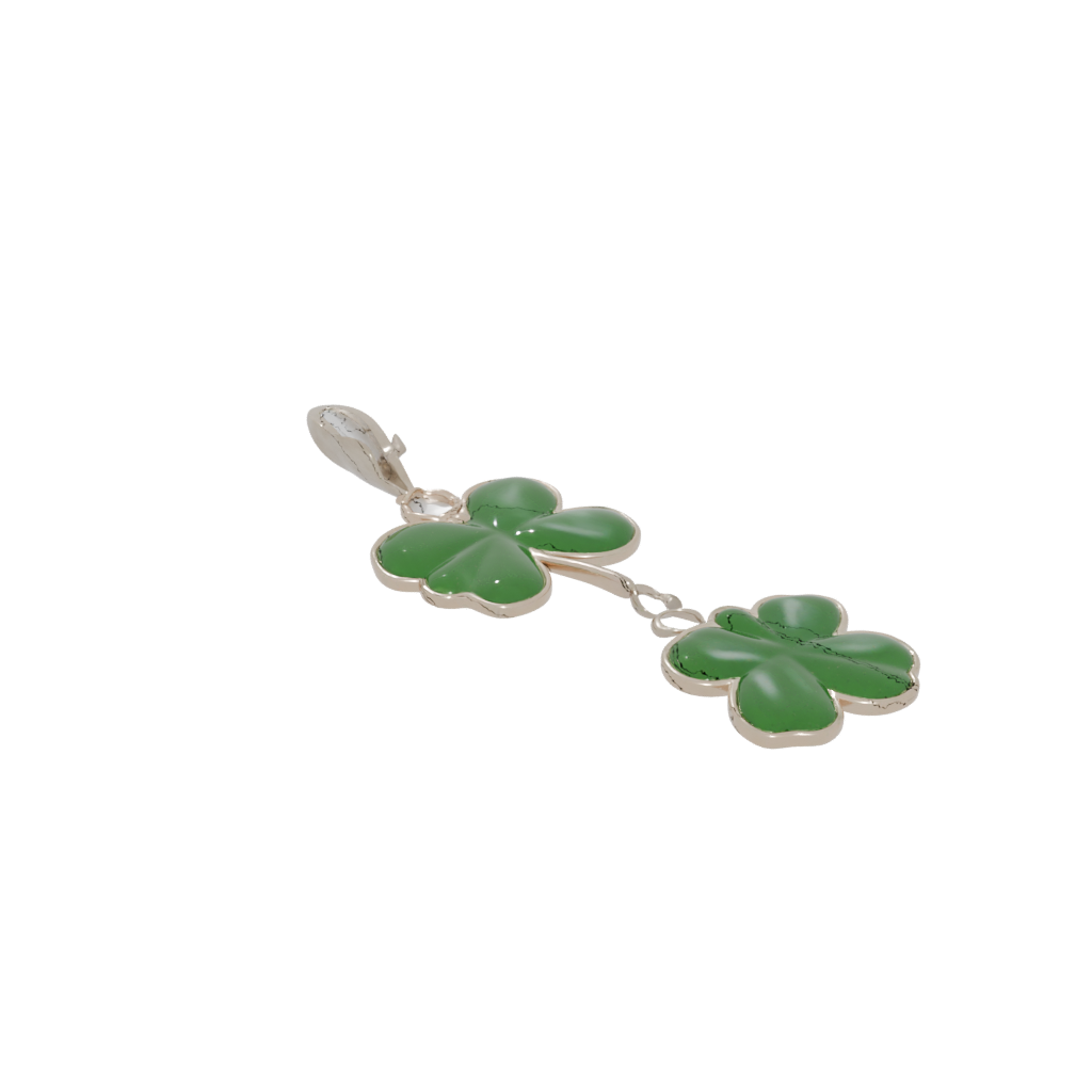 Mini Modern Shamrock Charm — seasonal 3D print model, STL