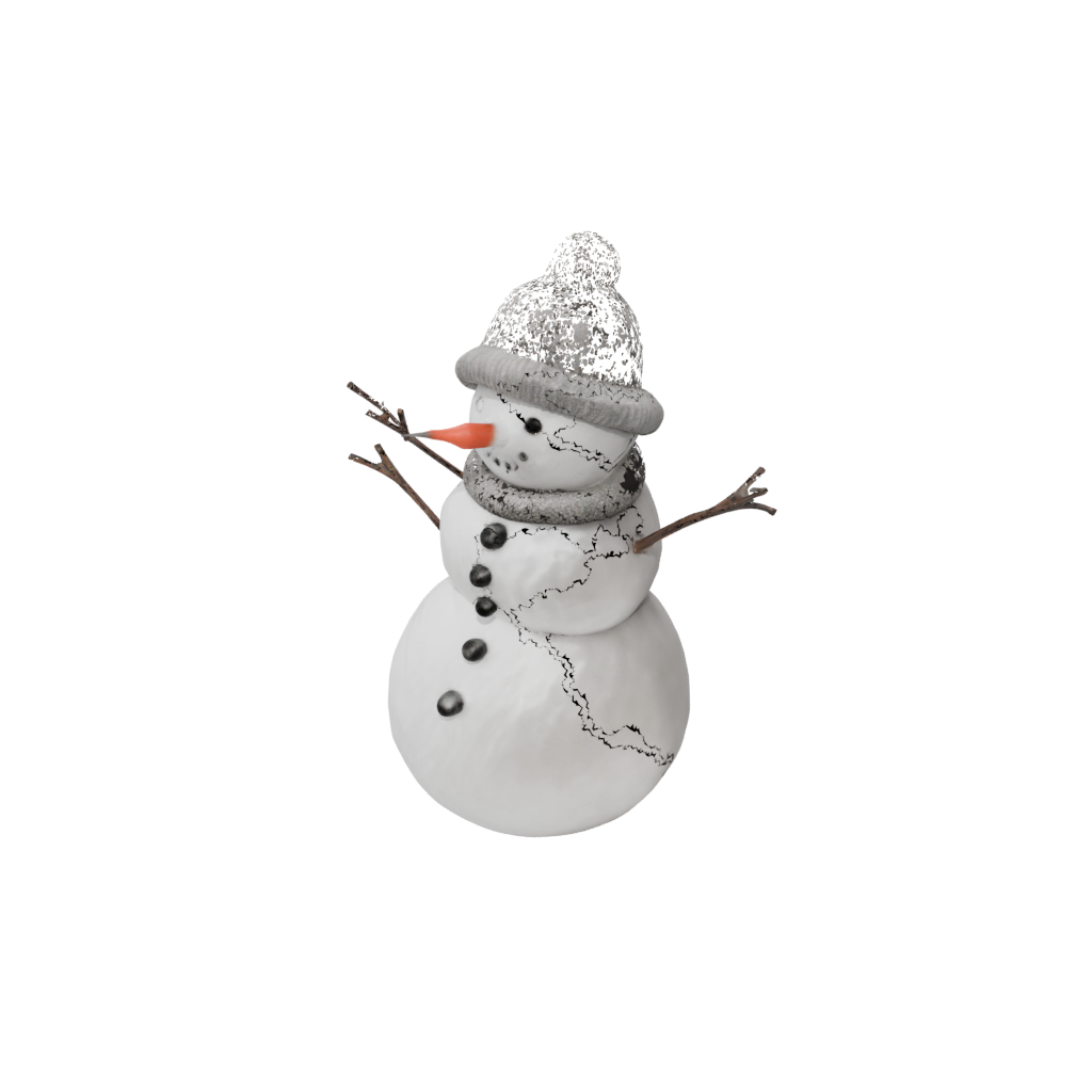 Mini Modern Snowman Figure — seasonal 3D print model, STL