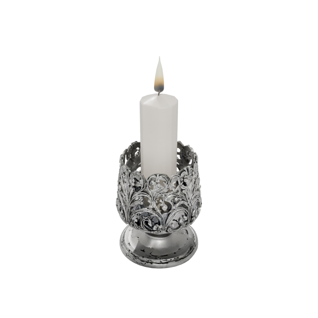 Mini Ornate Advent Candle Holder — seasonal 3D print model, STL
