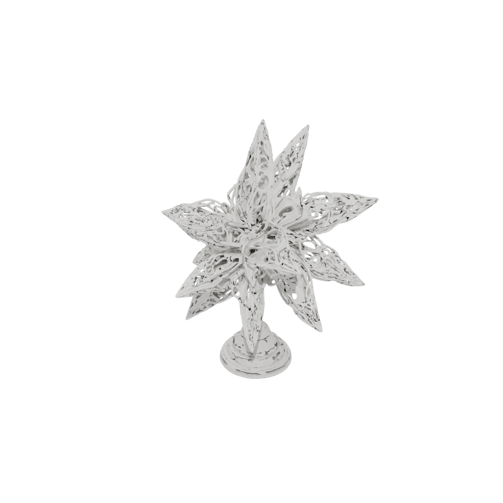 Mini Ornate Christmas Tree Topper Star — seasonal 3D print model, STL