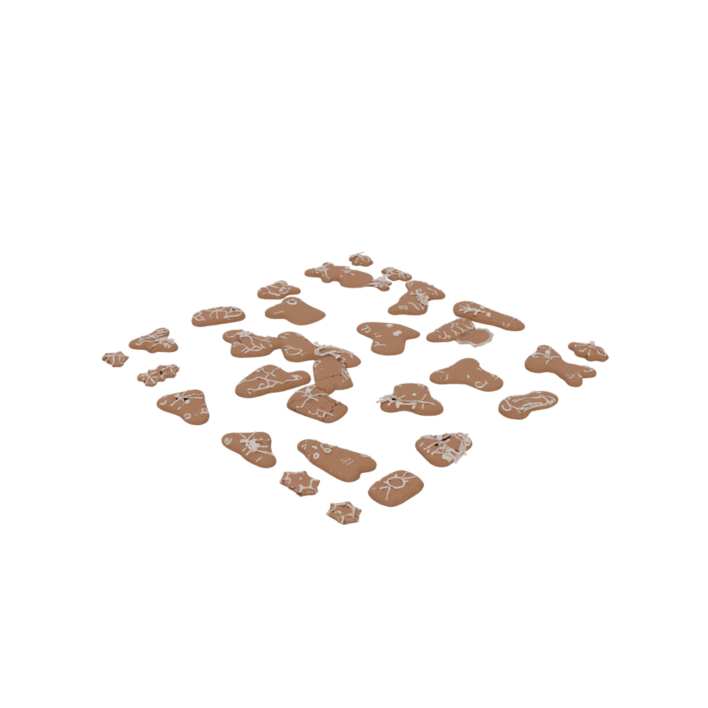 Mini Ornate Gingerbread Person Figure — seasonal 3D print model, STL
