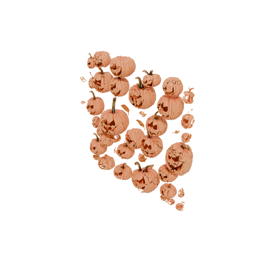 Mini Ornate Jack-O-Lantern With Carved Grin — seasonal 3D print model, STL