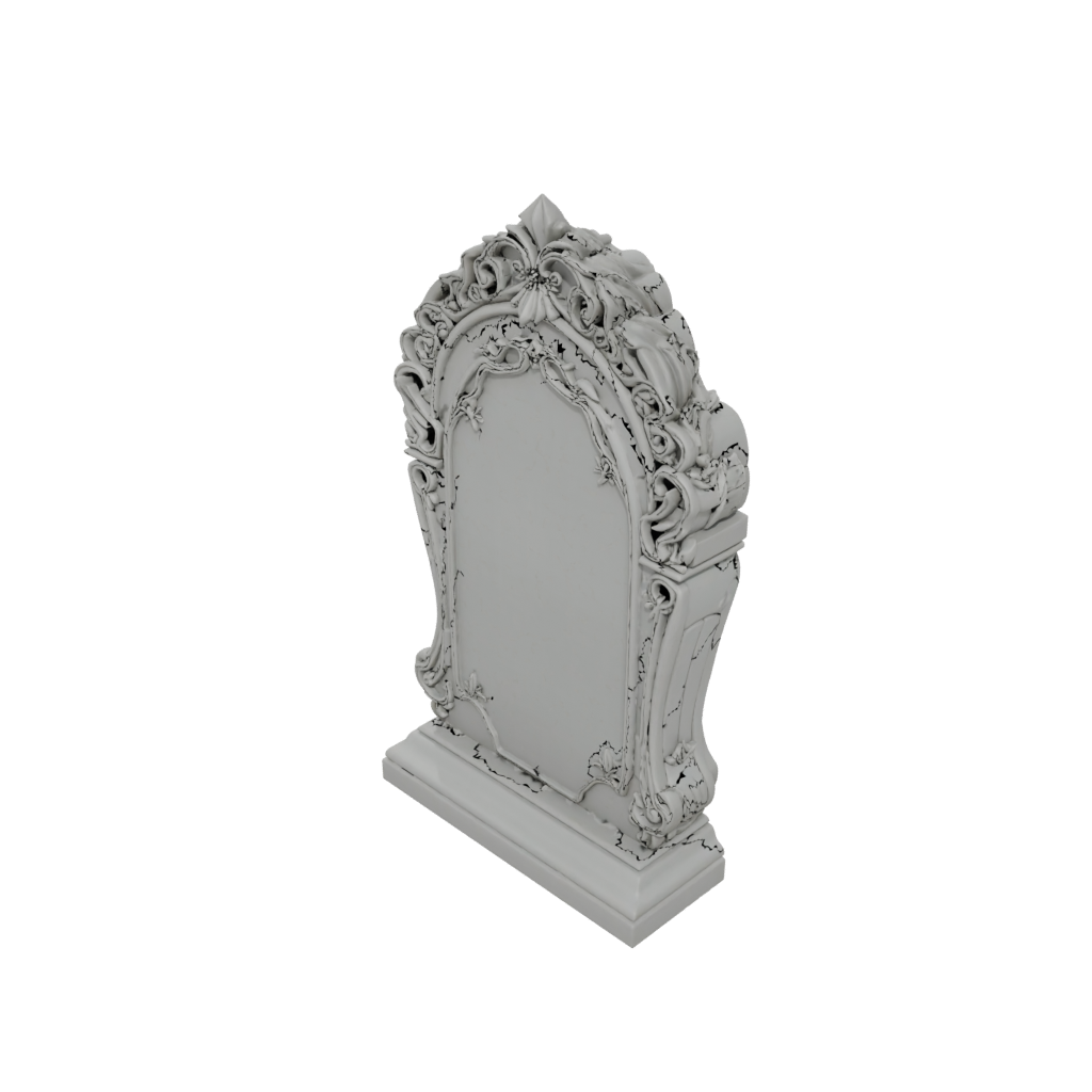 Mini Ornate Tombstone Prop Mini — seasonal 3D print model, STL