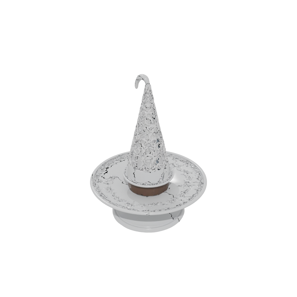 Mini Ornate Witch Hat Holder — seasonal 3D print model, STL