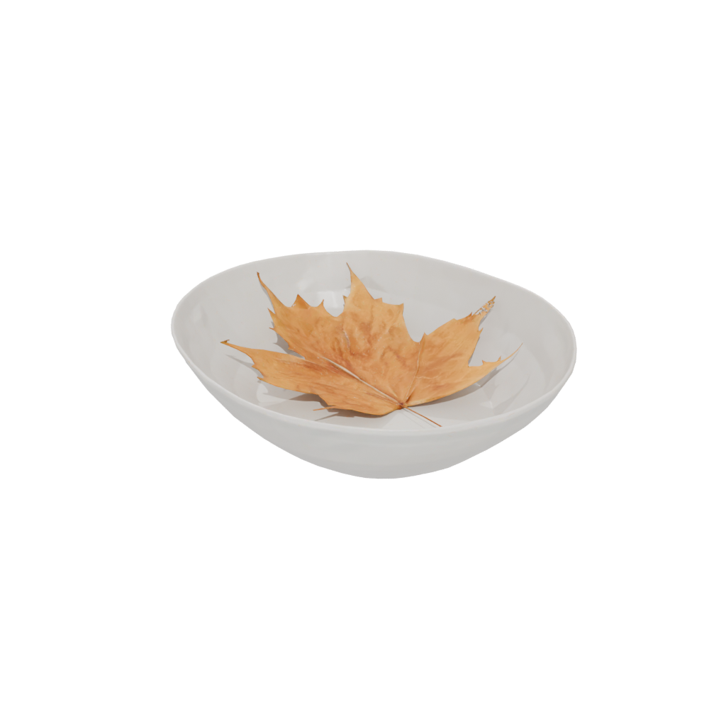 Modern Autumn Leaf Bowl — seasonal 3D print model, STL