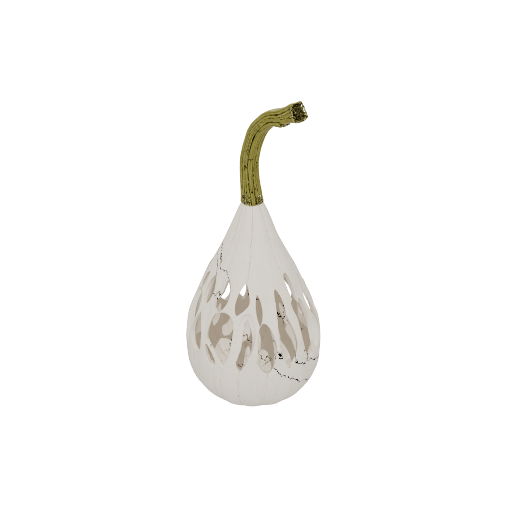 Modern Carved Gourd Figure — seasonal 3D print model, STL