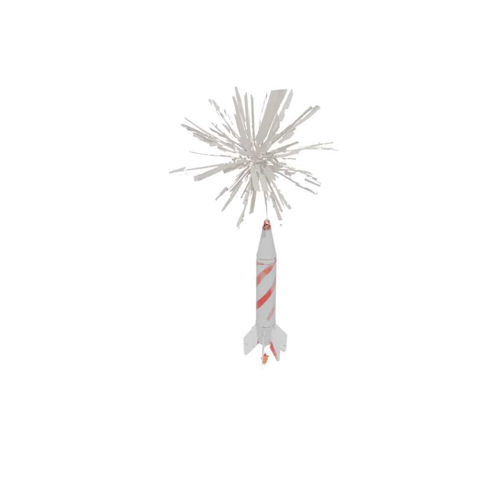 Modern Firework Rocket Decoration — seasonal 3D print model, STL
