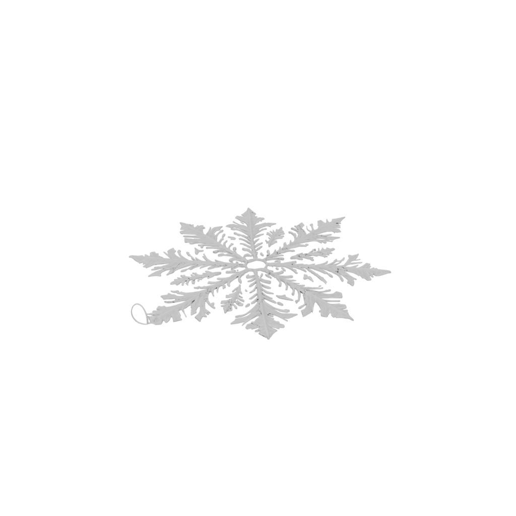 Modern Ornate Snowflake Ornament — seasonal 3D print model, STL