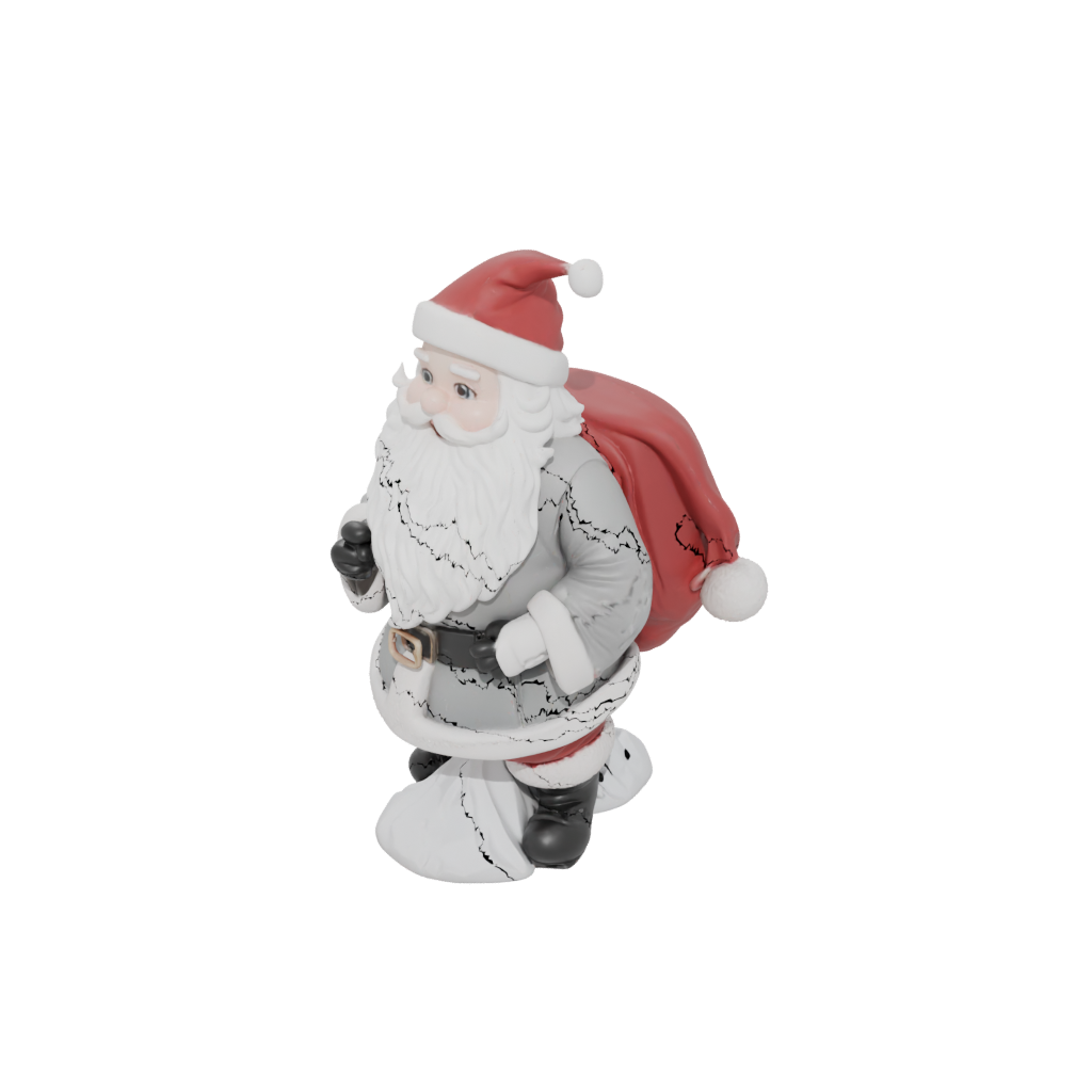 Modern Santa Figurine Original — seasonal 3D print model, STL