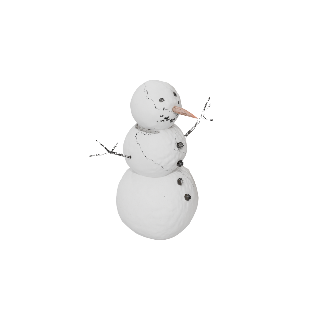 Modern Snowman Figure — seasonal 3D print model, STL