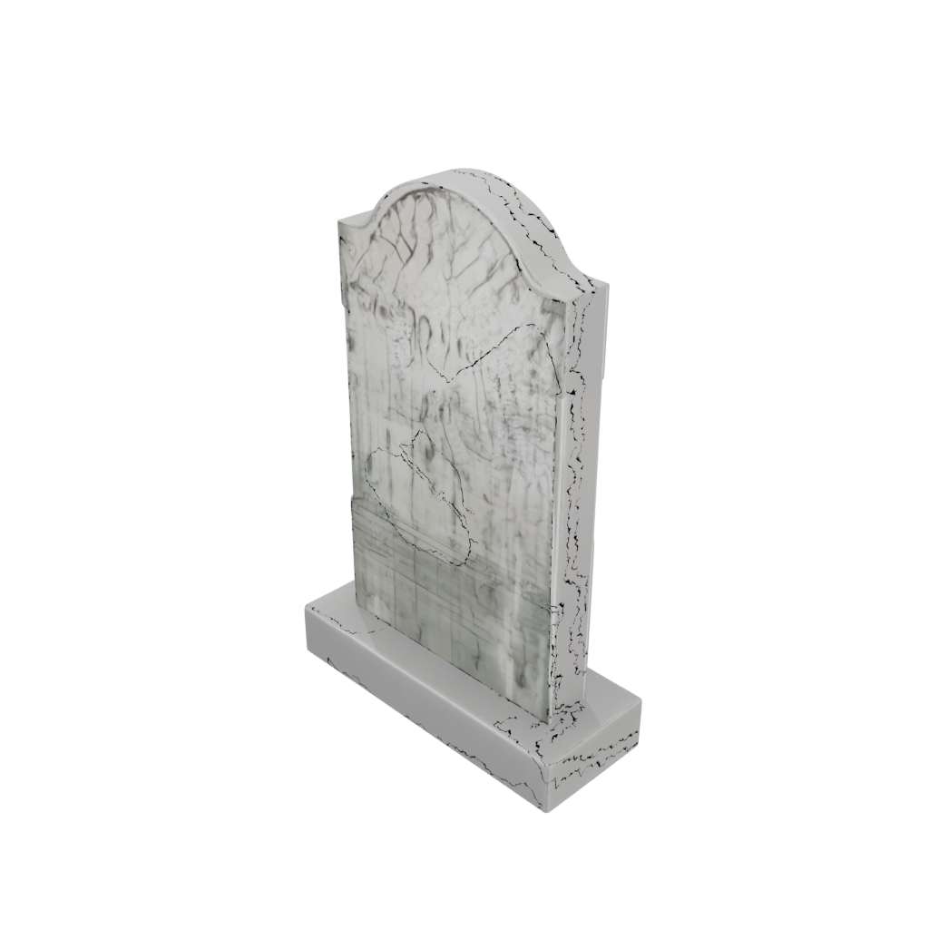 Modern Tombstone Prop Mini — seasonal 3D print model, STL