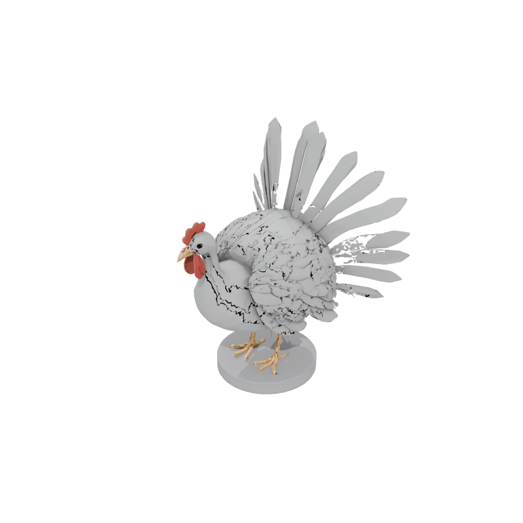 Modern Turkey Centerpiece Figure — seasonal 3D print model, STL