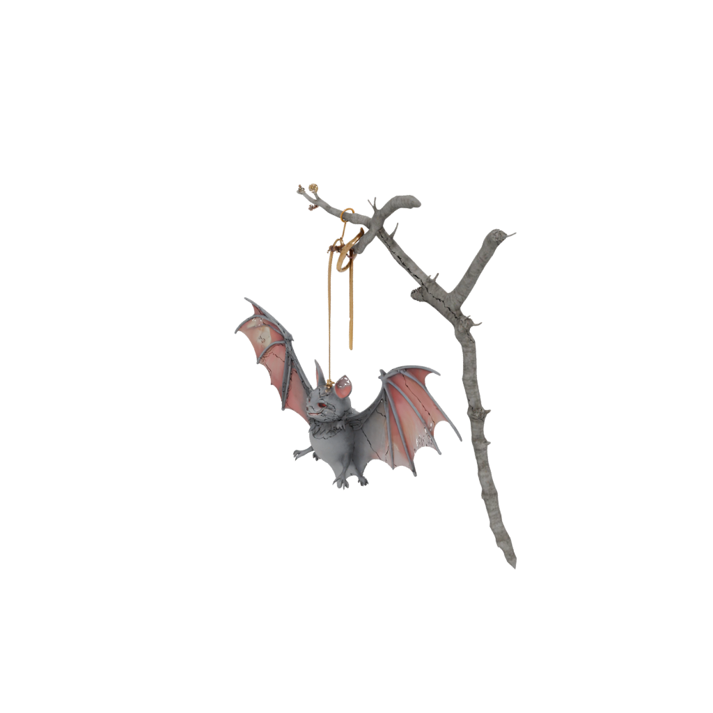 Neon Bat Ornament — seasonal 3D print model, STL