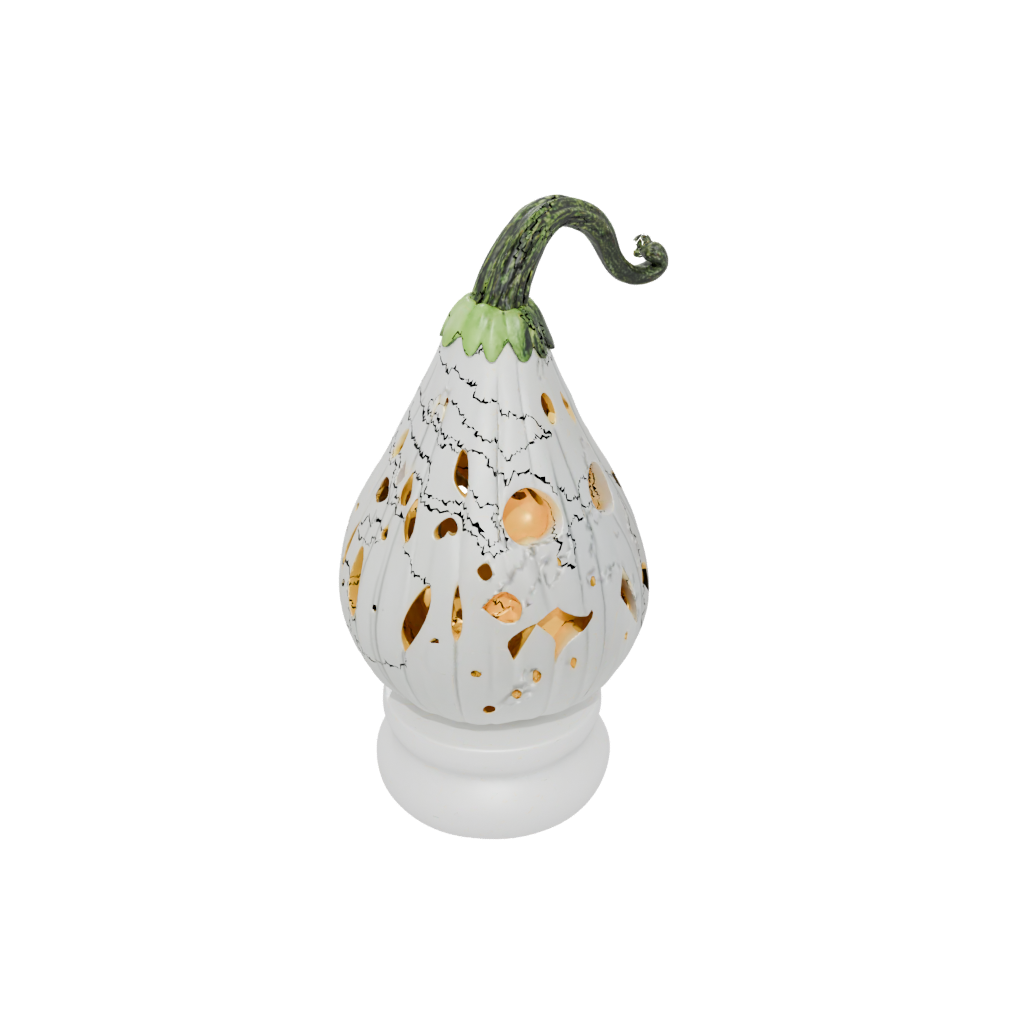 Neon Carved Gourd Figure — seasonal 3D print model, STL