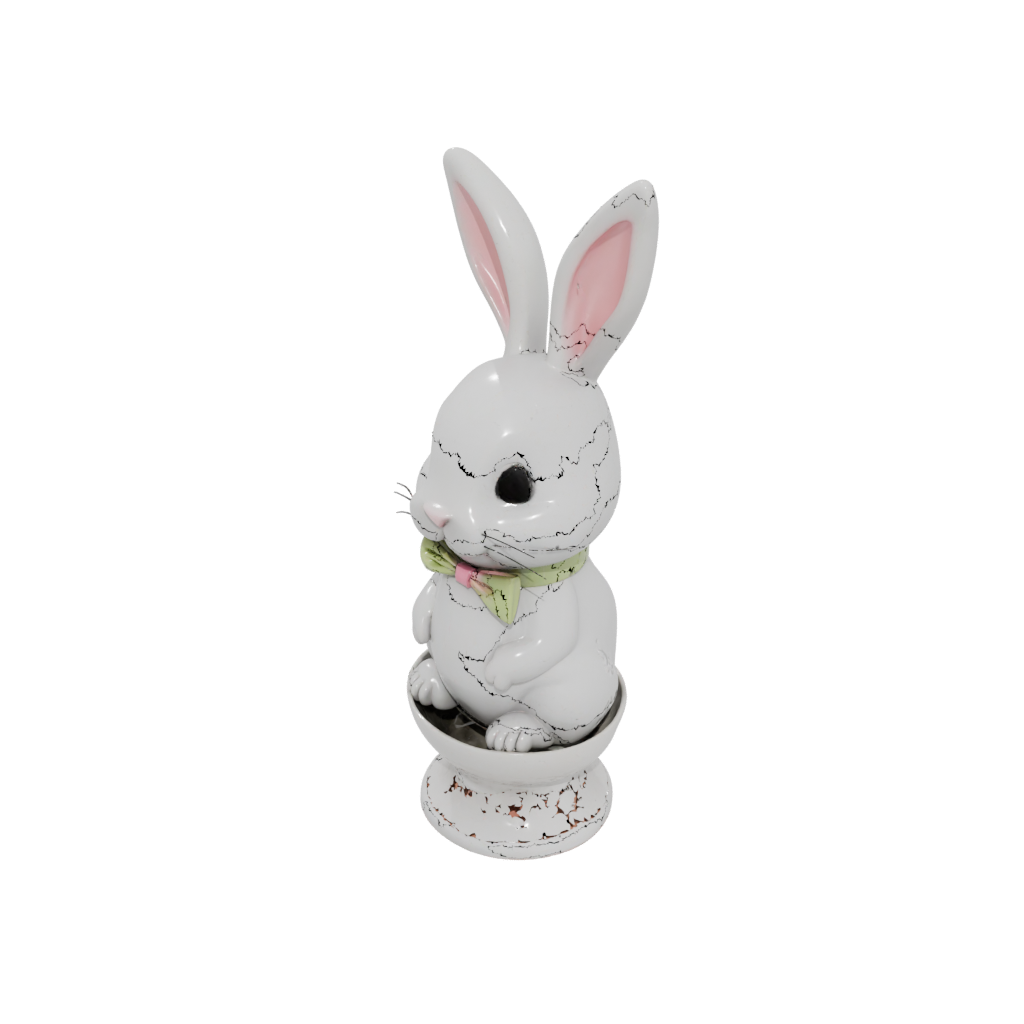Neon Egg Cup Bunny — seasonal 3D print model, STL