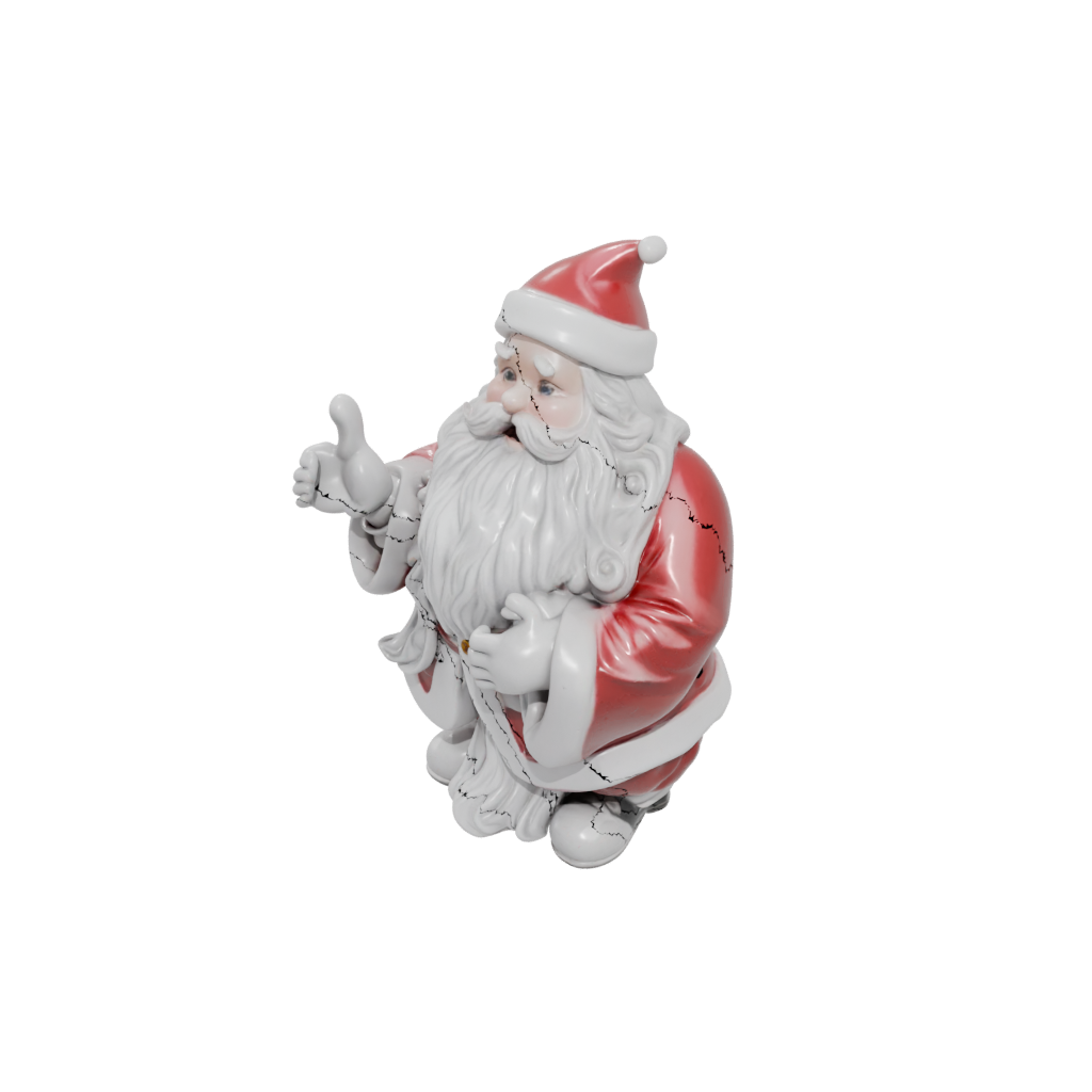 Neon Santa Figurine Original — seasonal 3D print model, STL