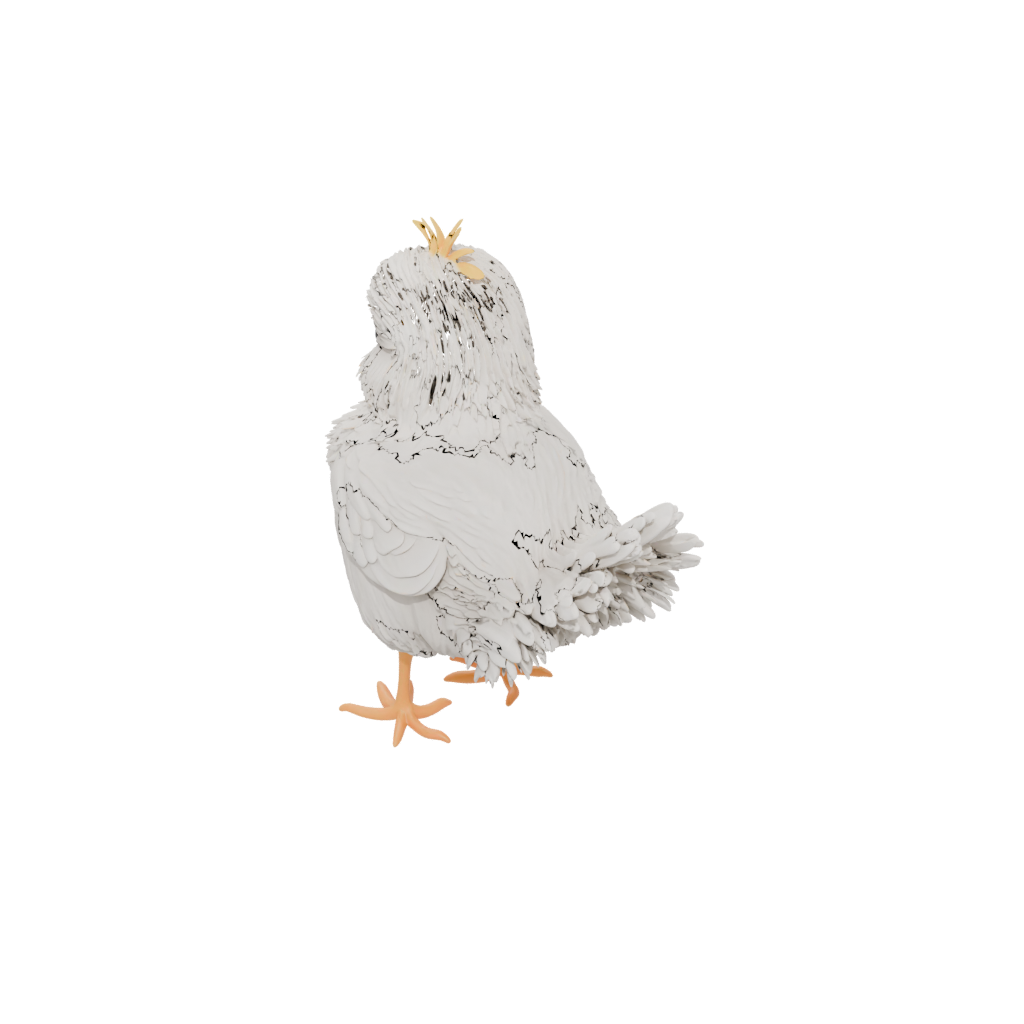 Neon Spring Chick Figure — seasonal 3D print model, STL