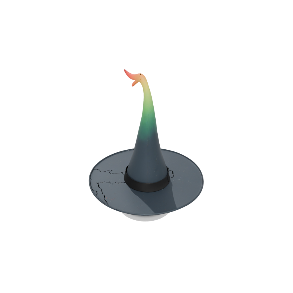 Neon Witch Hat Holder — seasonal 3D print model, STL