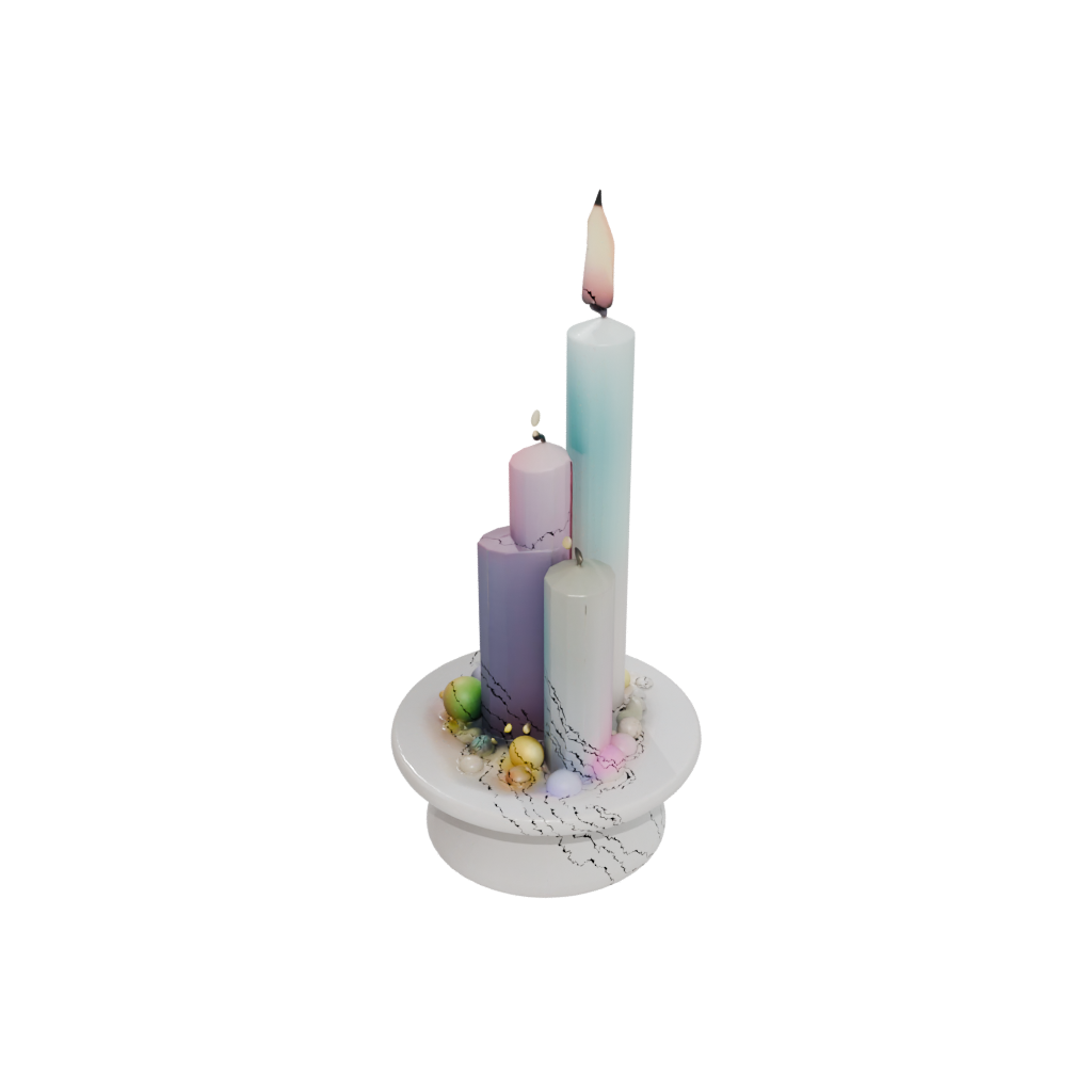Neon Cute Advent Candle Holder — seasonal 3D print model, STL