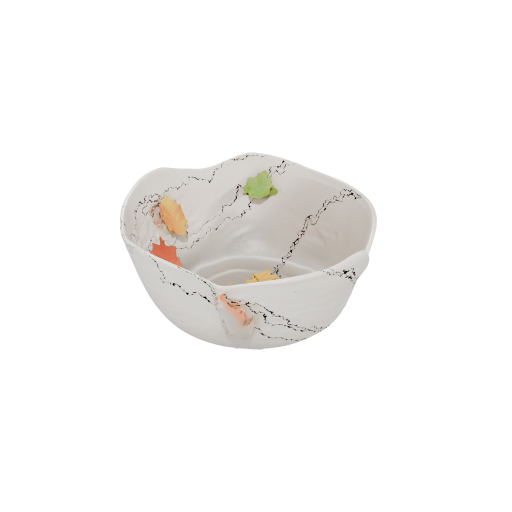 Neon Cute Autumn Leaf Bowl — seasonal 3D print model, STL