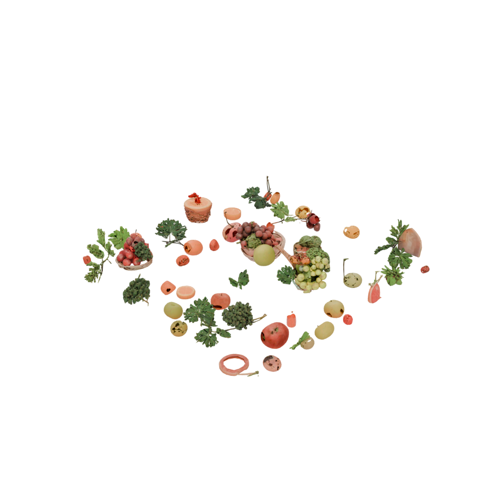 Neon Cute Cornucopia Centerpiece — seasonal 3D print model, STL