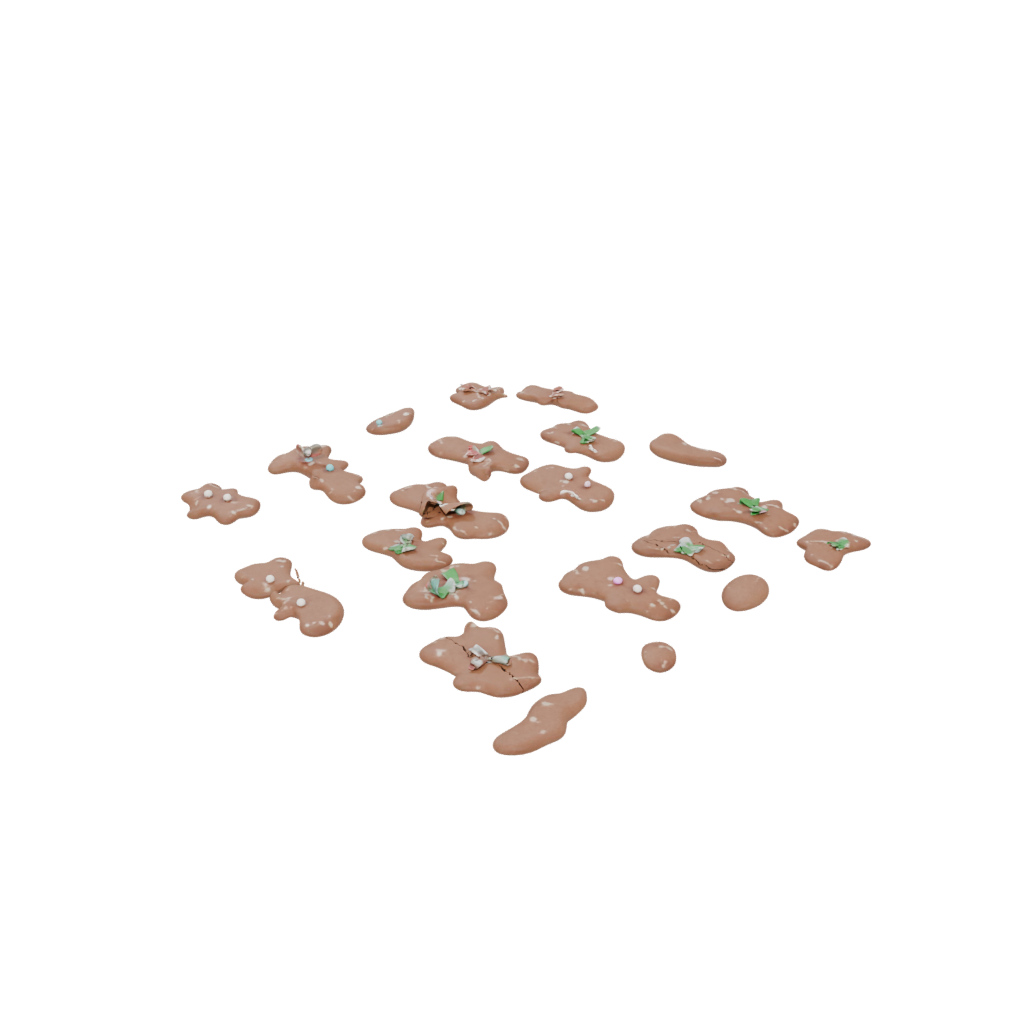 Neon Cute Gingerbread Person Figure — seasonal 3D print model, STL