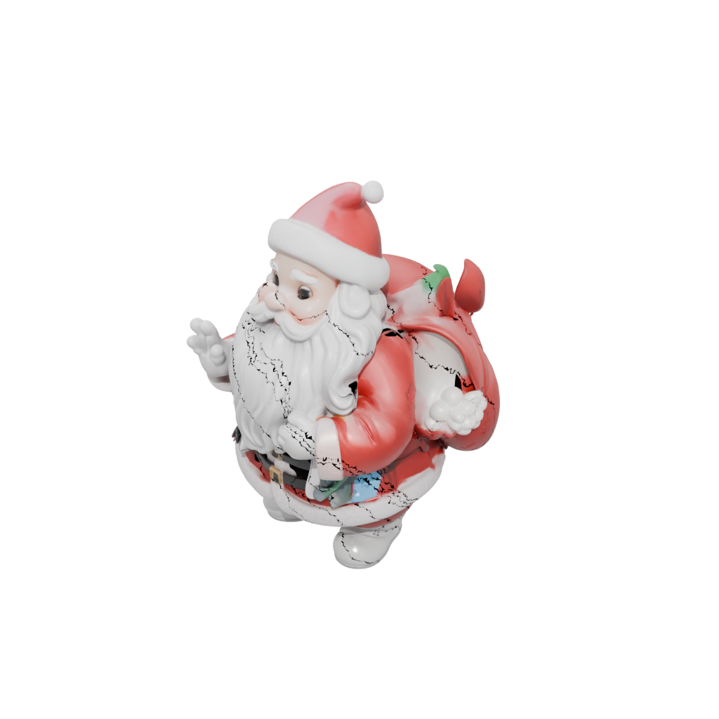Neon Cute Santa Figurine Original — seasonal 3D print model, STL
