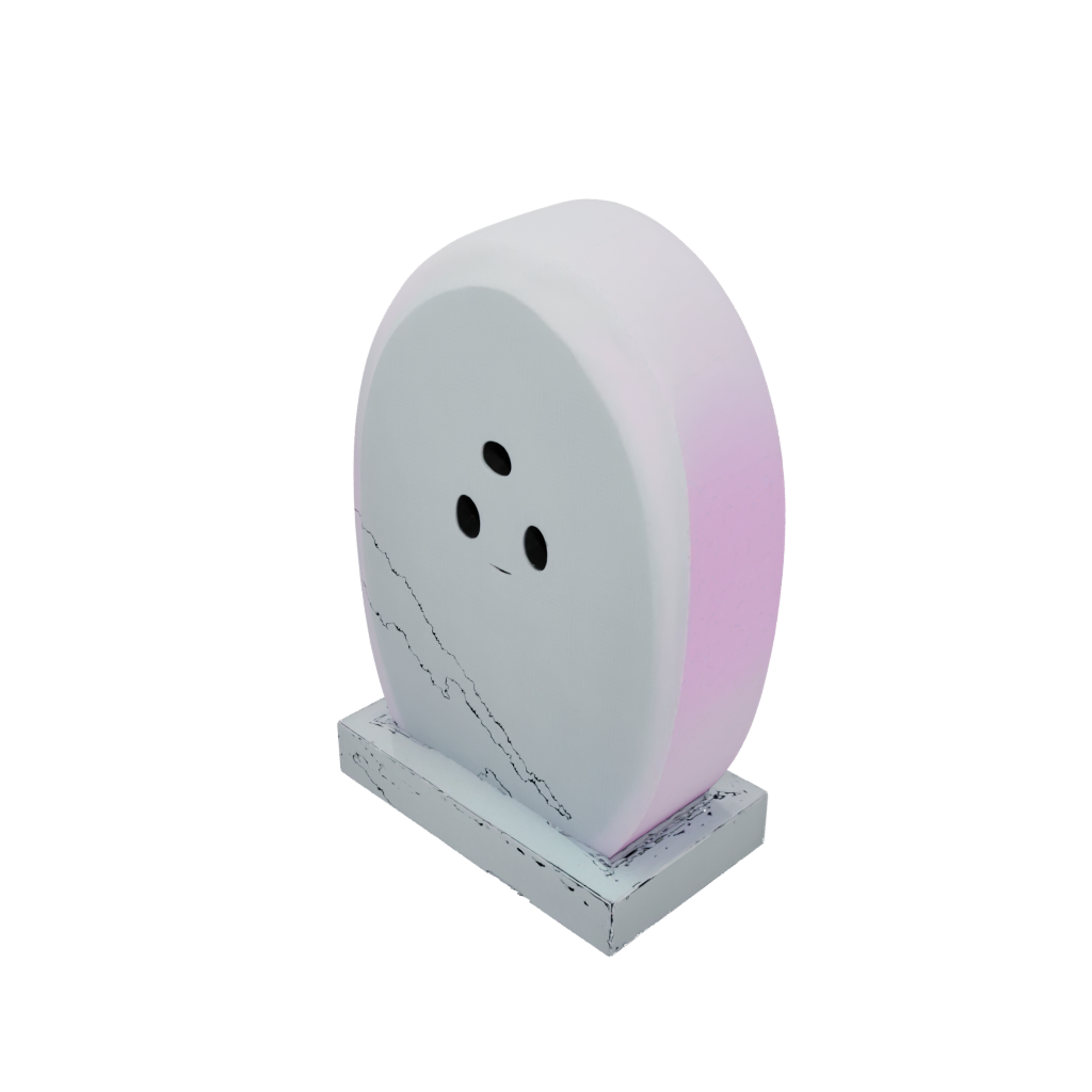 Neon Cute Tombstone Prop Mini — seasonal 3D print model, STL