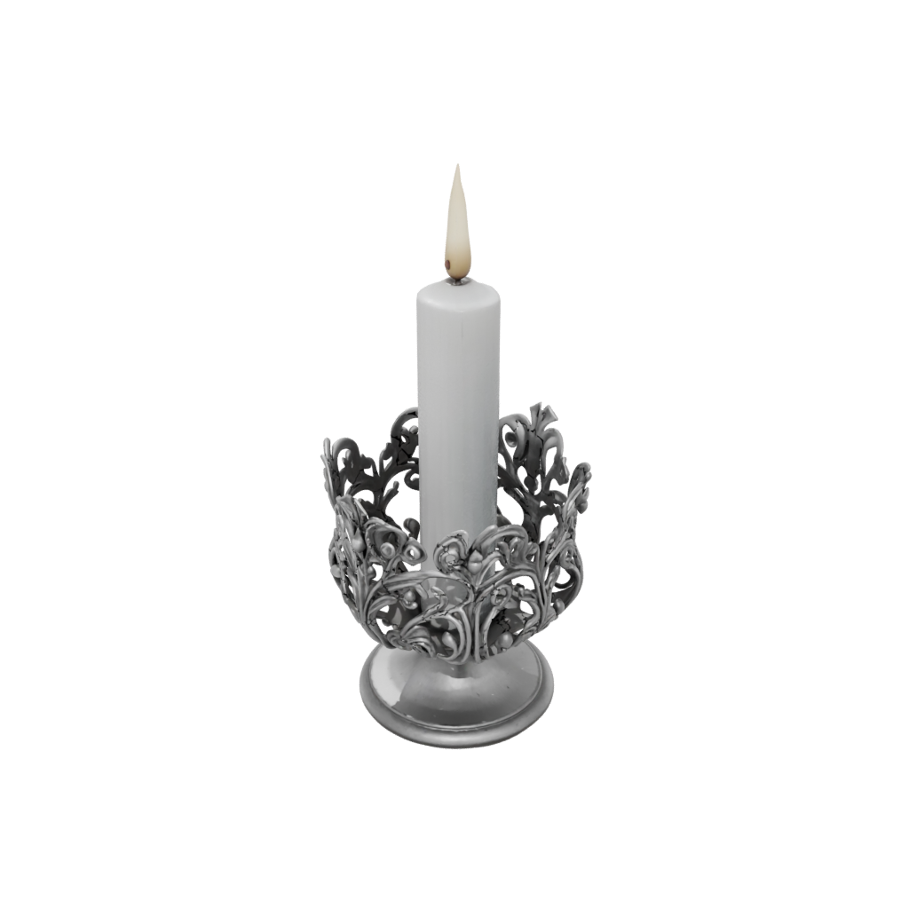 Neon Ornate Advent Candle Holder — seasonal 3D print model, STL