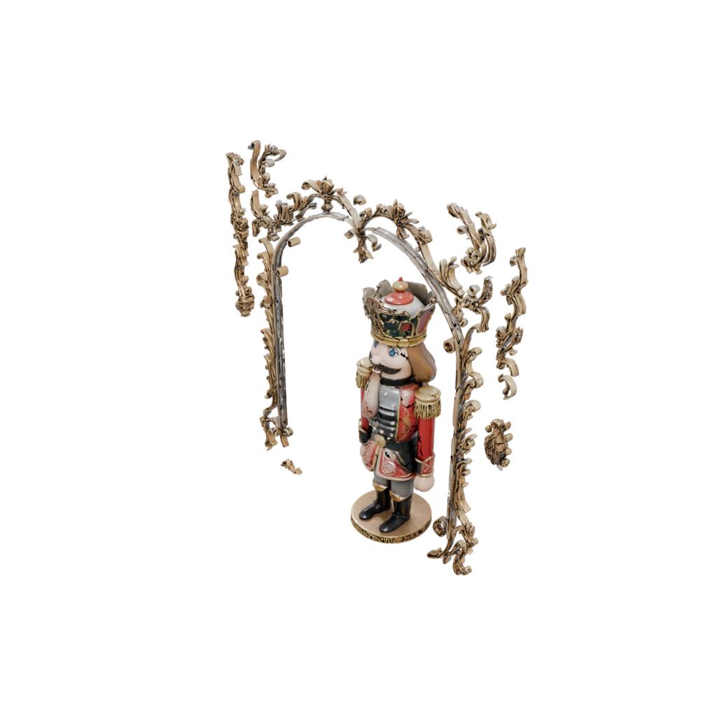 Neon Ornate Nutcracker Soldier Original — seasonal 3D print model, STL