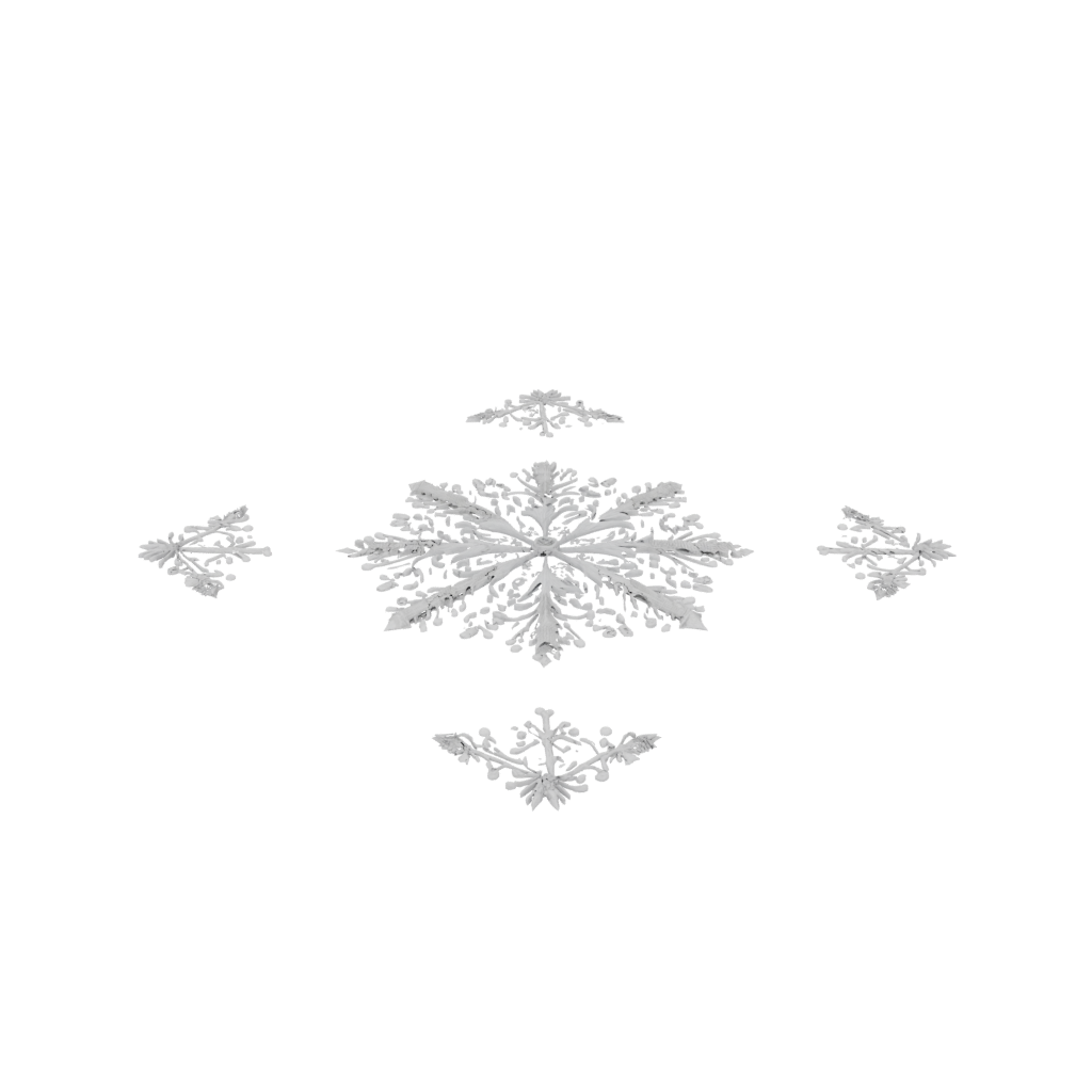 Neon Ornate Ornate Snowflake Ornament — seasonal 3D print model, STL