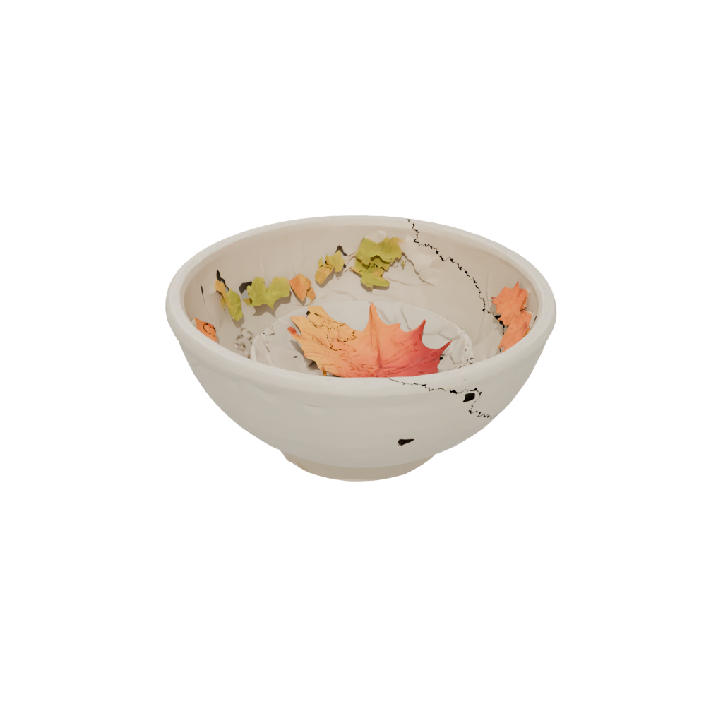 Neon Rustic Autumn Leaf Bowl — seasonal 3D print model, STL