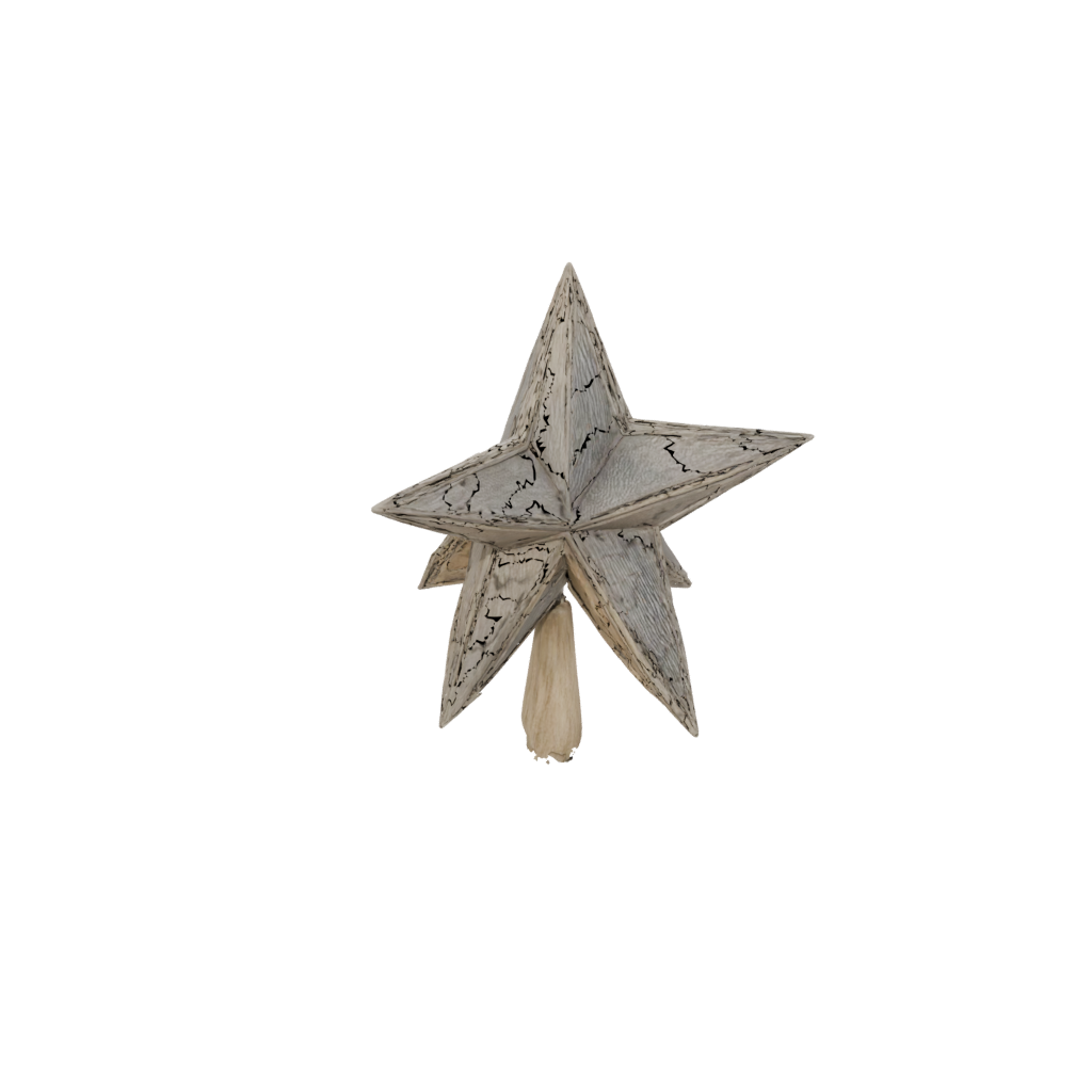 Neon Rustic Christmas Tree Topper Star — seasonal 3D print model, STL