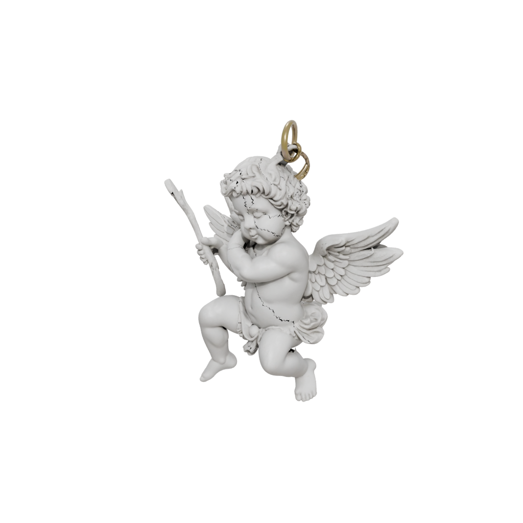 Neon Rustic Cupid Charm — seasonal 3D print model, STL