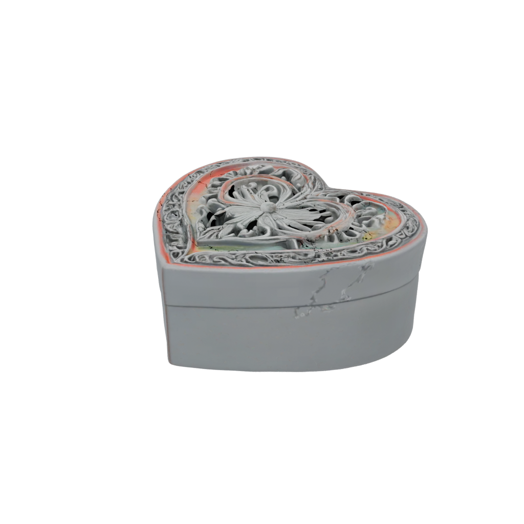 Neon Rustic Heart Trinket Box — seasonal 3D print model, STL