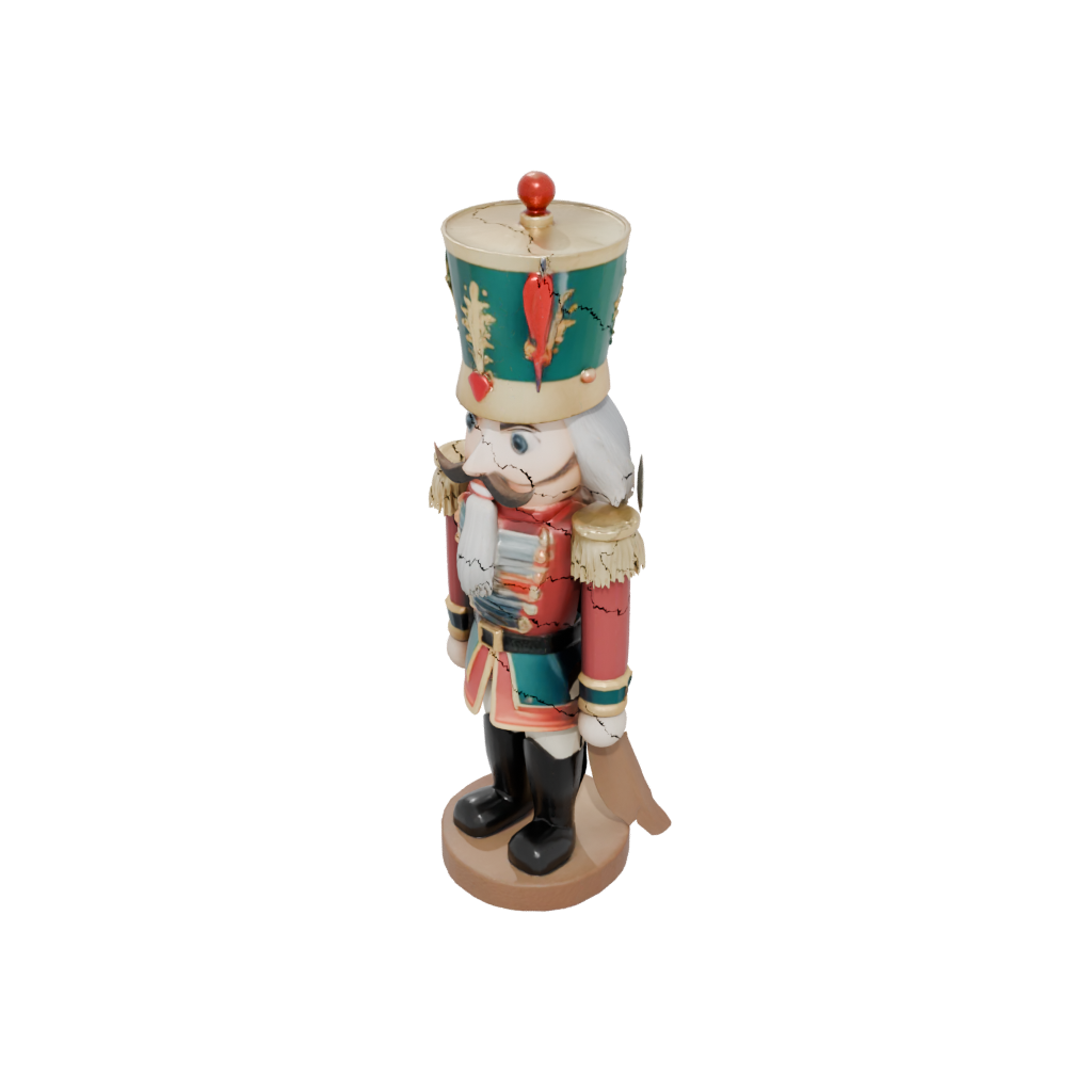 Neon Rustic Nutcracker Soldier Original — seasonal 3D print model, STL