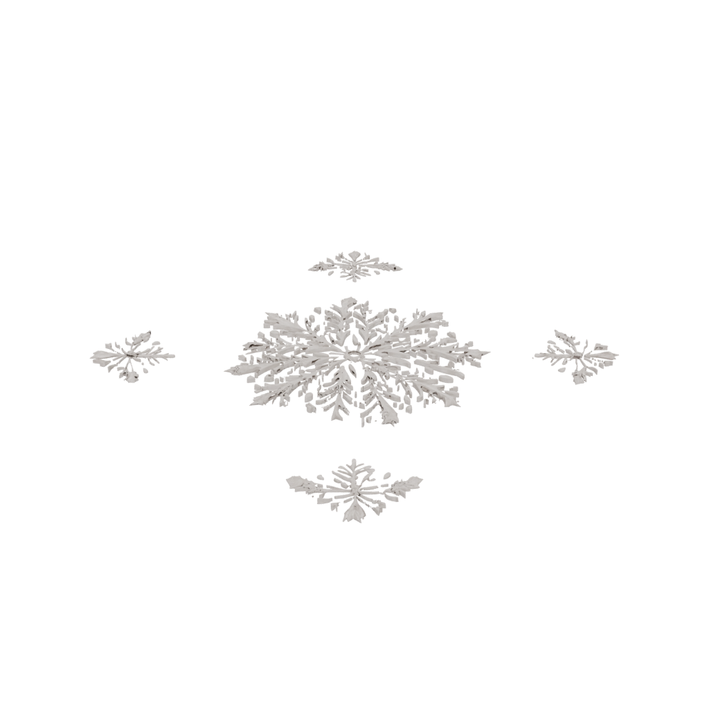 Neon Rustic Ornate Snowflake Ornament — seasonal 3D print model, STL