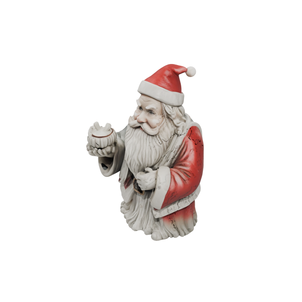 Neon Rustic Santa Figurine Original — seasonal 3D print model, STL