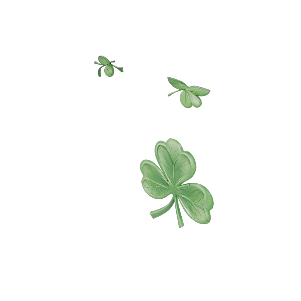 Neon Rustic Shamrock Charm — seasonal 3D print model, STL