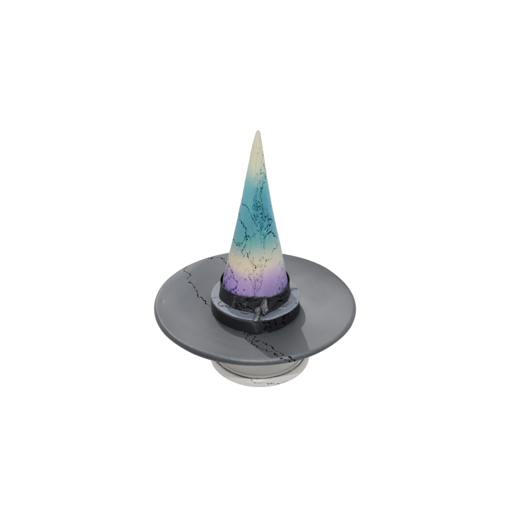Neon Rustic Witch Hat Holder — seasonal 3D print model, STL