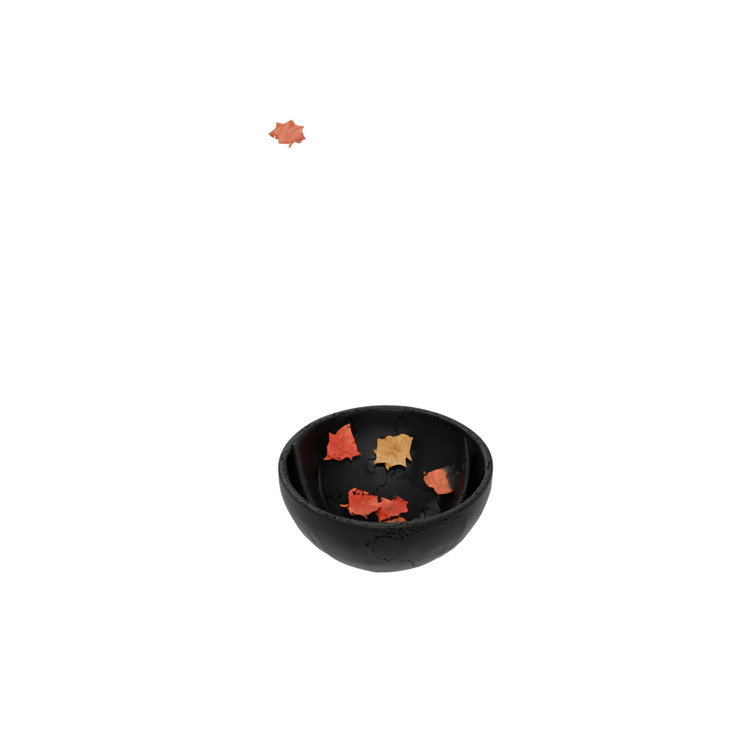 Obsidian Autumn Leaf Bowl — seasonal 3D print model, STL