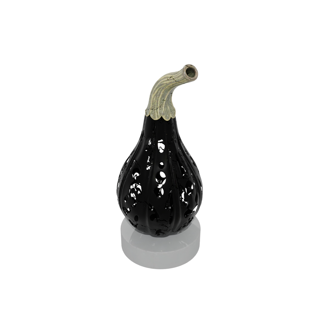 Obsidian Carved Gourd Figure — seasonal 3D print model, STL